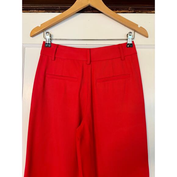 CO Collections $795 Red Wide Leg Tailored Trousers NWT- Size 0 - Picture 4 of 5